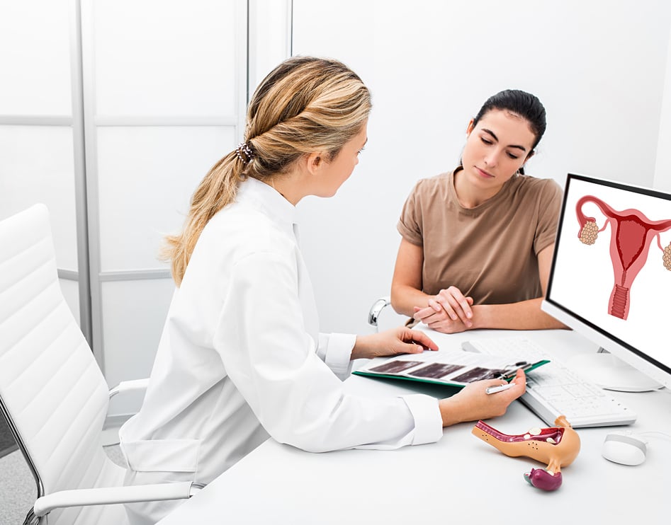 Gynecologist consultation for young woman patient. Women's health treatment and diagnosis of diseases of the cervix. Gynecology